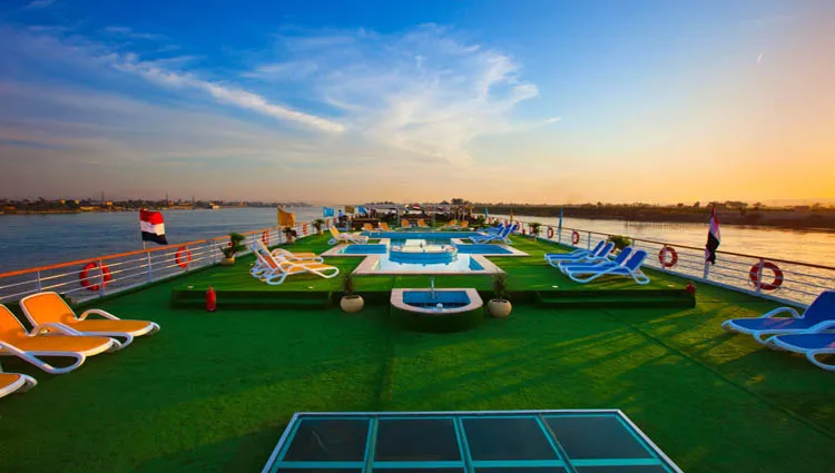 Sun deck of the Al Hambra Nile Cruise Nile cruise